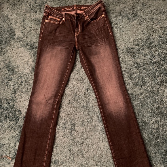 BUFFALO David Bitton Black Vintage Jeans, Size 28, 33”inseam. Stretchy, Bootcut - Picture 1 of 5